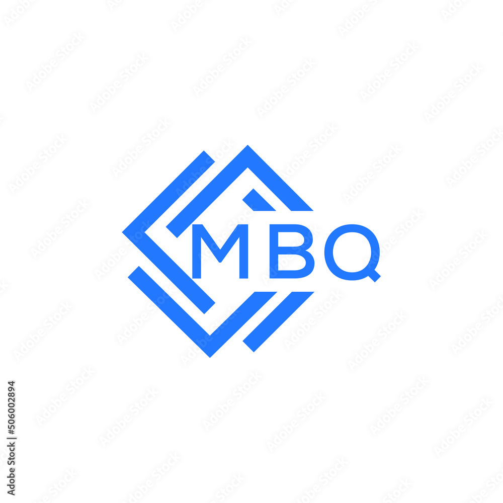 MBQ technology letter logo design on white  background. MBQ creative initials technology letter logo concept. MBQ technology letter design.
