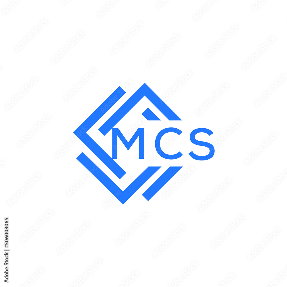 MCS technology letter logo design on white  background. MCS creative initials technology letter logo concept. MCS technology letter design.
