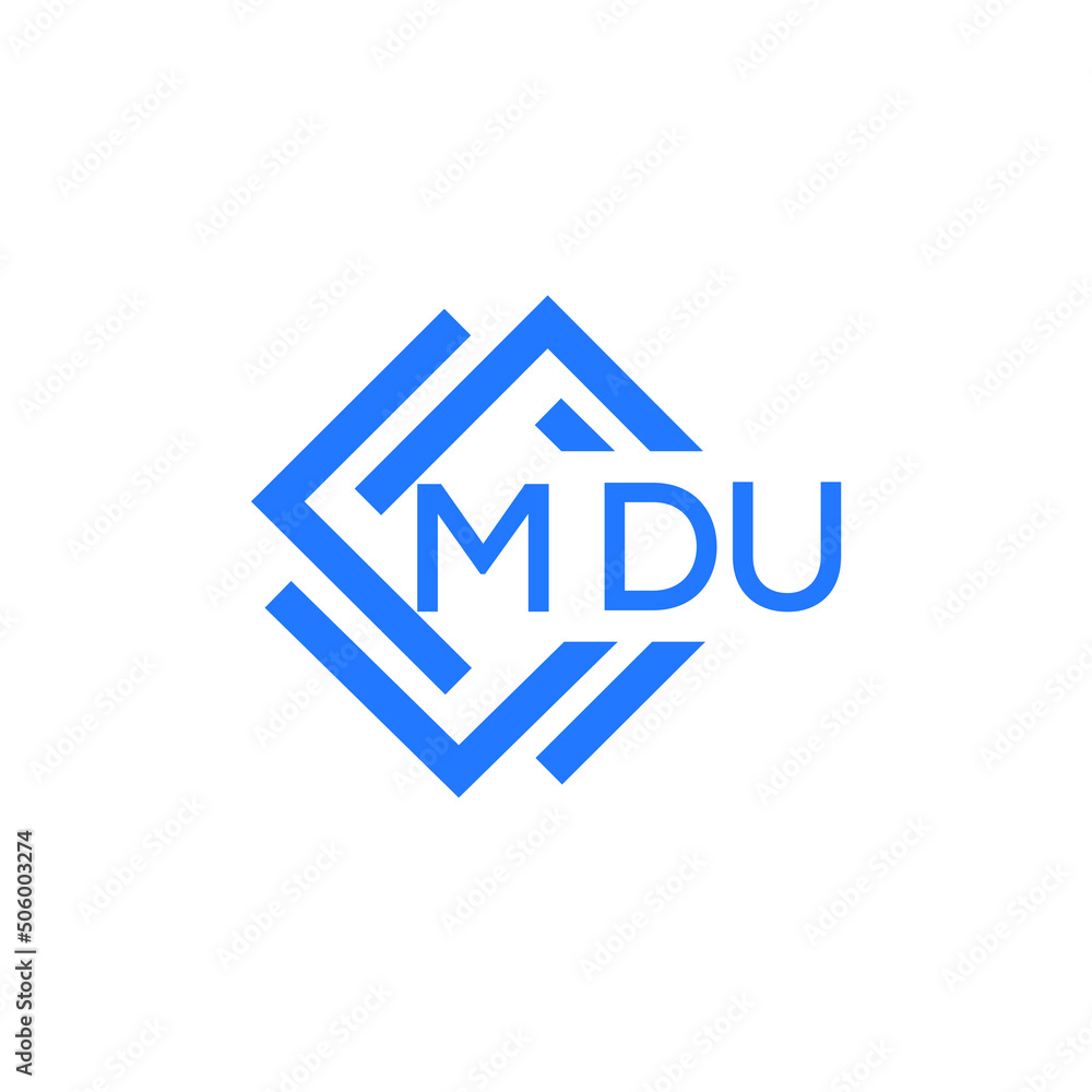 MDU technology letter logo design on white  background. MDU creative initials technology letter logo concept. MDU technology letter design.

