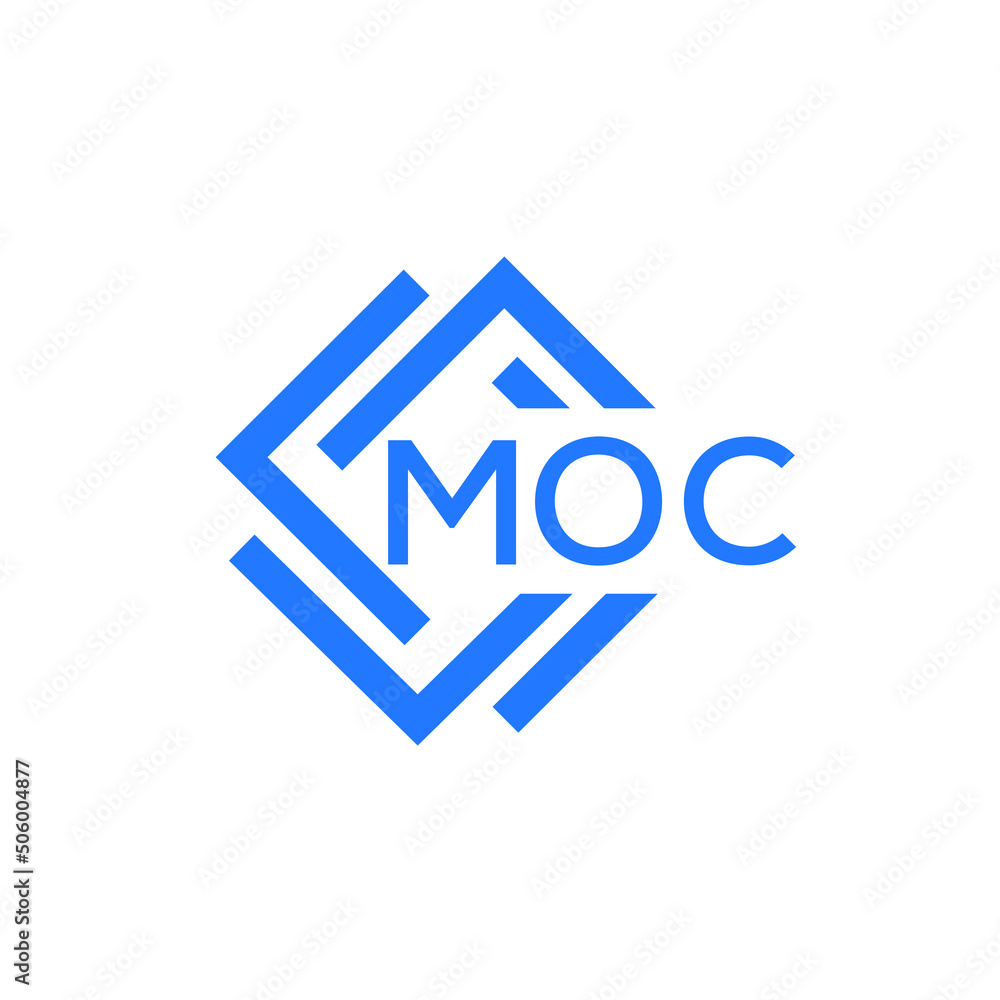 MOC technology letter logo design on white  background. MOC creative initials technology letter logo concept. MOC technology letter design.