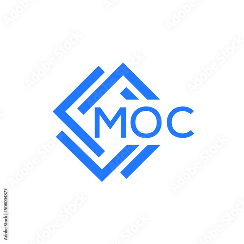 MOC technology letter logo design on white  background. MOC creative initials technology letter logo concept. MOC technology letter design.