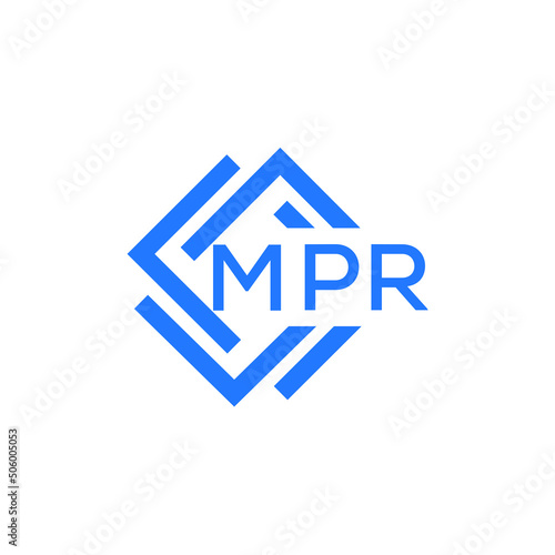 MPR technology letter logo design on white  background. MPR creative initials technology letter logo concept. MPR technology letter design. photo