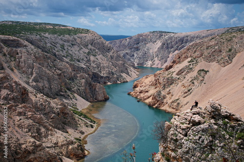 Scenic view of the river flowing through the canyon