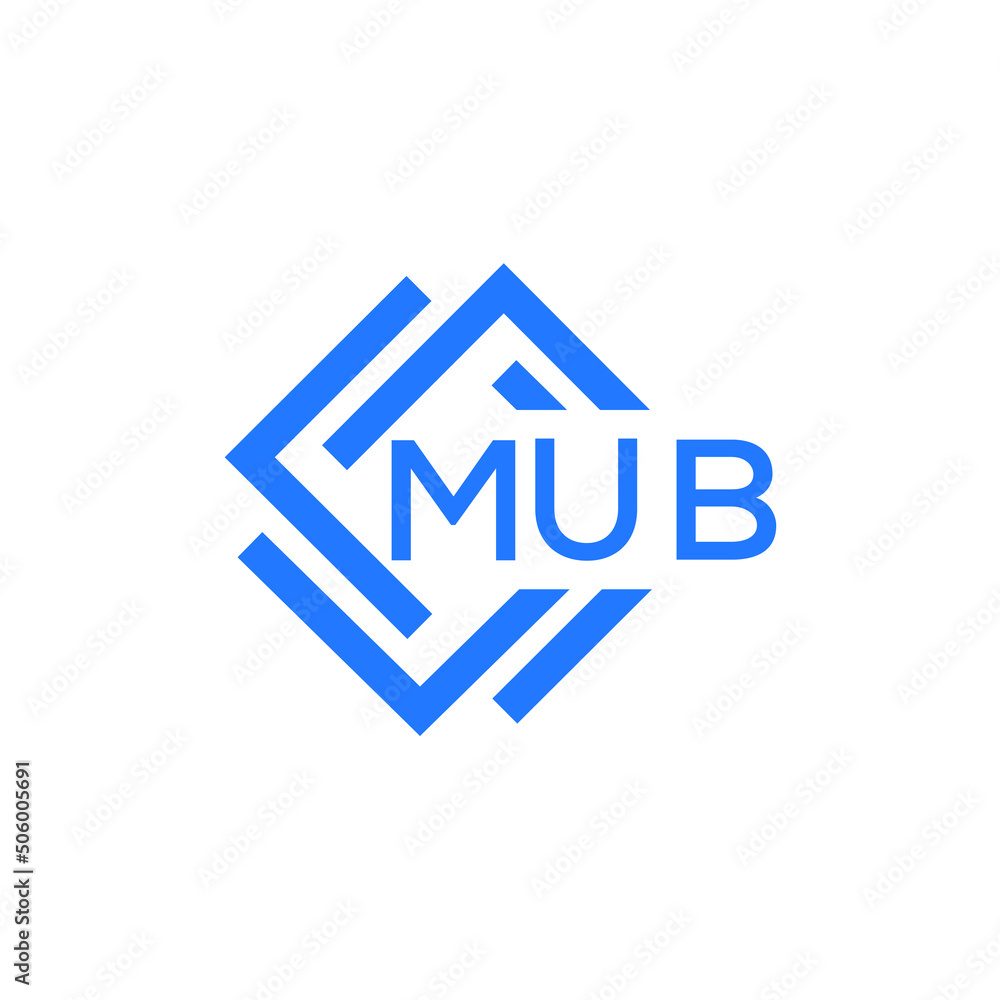 MUB technology letter logo design on white  background. MUB creative initials technology letter logo concept. MUB technology letter design.
