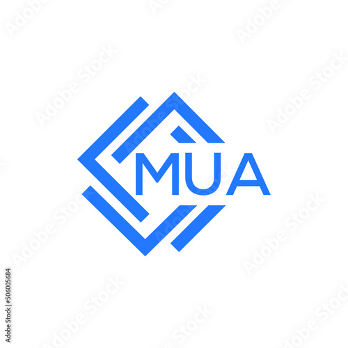 MUA technology letter logo design on white  background. MUA creative initials technology letter logo concept. MUA technology letter design.
