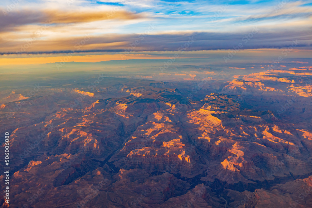 Aerial view of the natural landscape of Grand Canyon