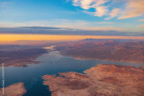 Aerial view of the landscape of Lake Mead National Recreation Area © Kit Leong