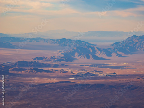 Afternoon aerial view of the Spectrum Solar Facility