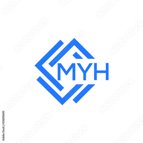 MYH technology letter logo design on white background. MYH creative initials technology letter logo concept. MYH technology letter design.