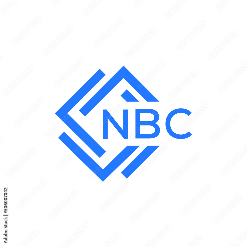 NBC technology letter logo design on white  background. NBC creative initials technology letter logo concept. NBC technology letter design.
