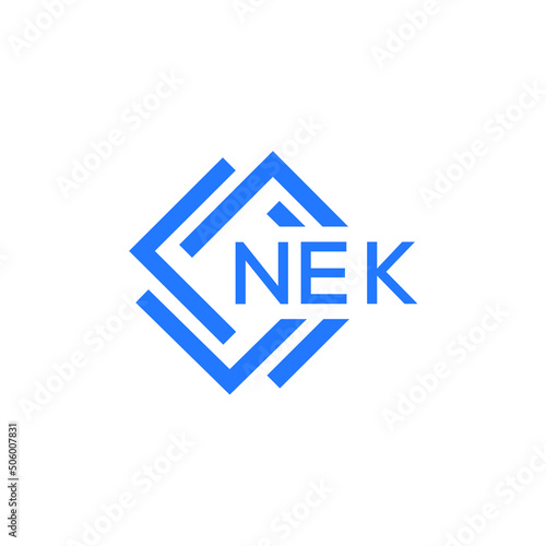 NEK technology letter logo design on white  background. NEK creative initials technology letter logo concept. NEK technology letter design.