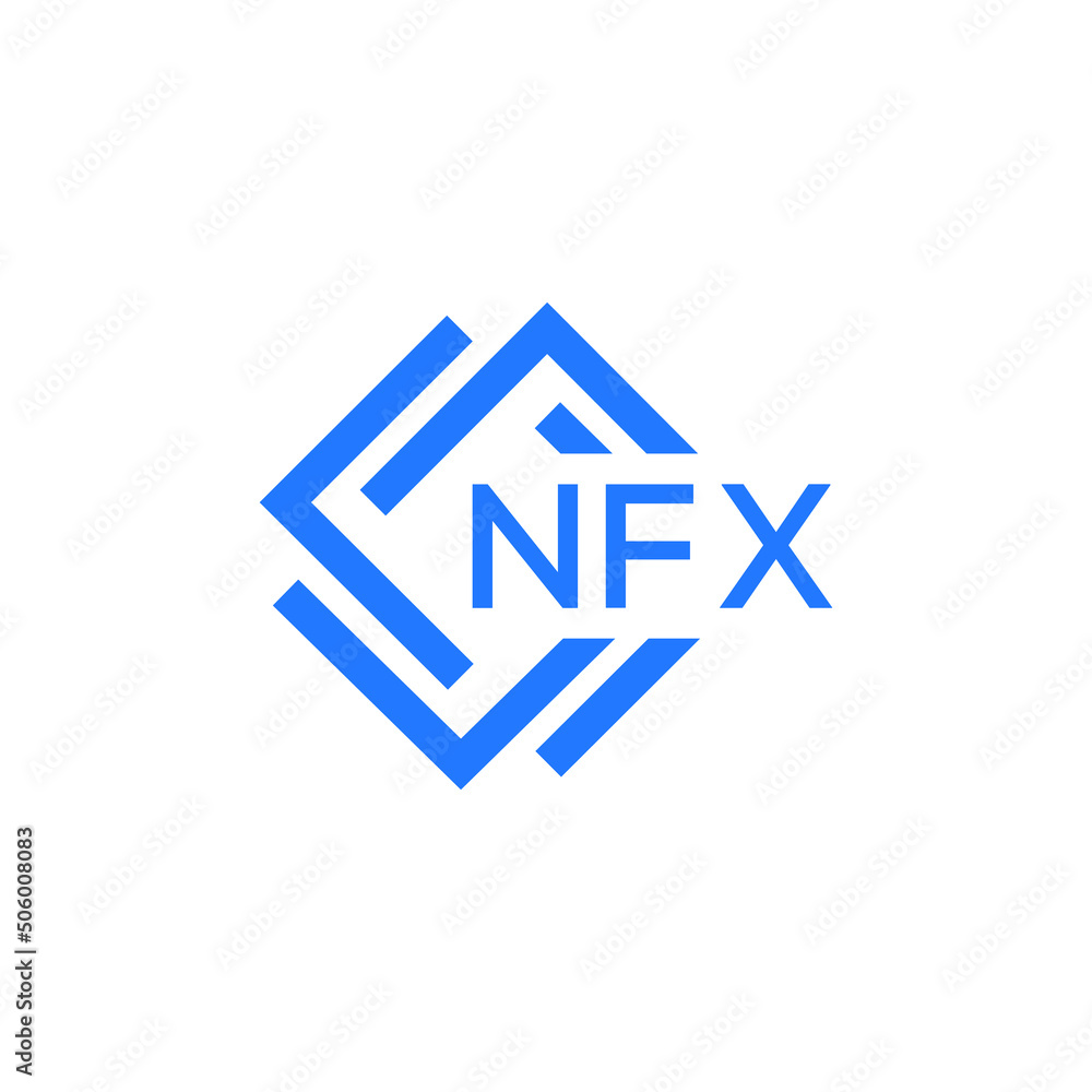 NFX technology letter logo design on white background. NFX creative initials technology letter logo concept. NFX technology letter design. NFX technology letter logo design on white background. NFX creative initials technology letter logo concept. NFX technology letter design.