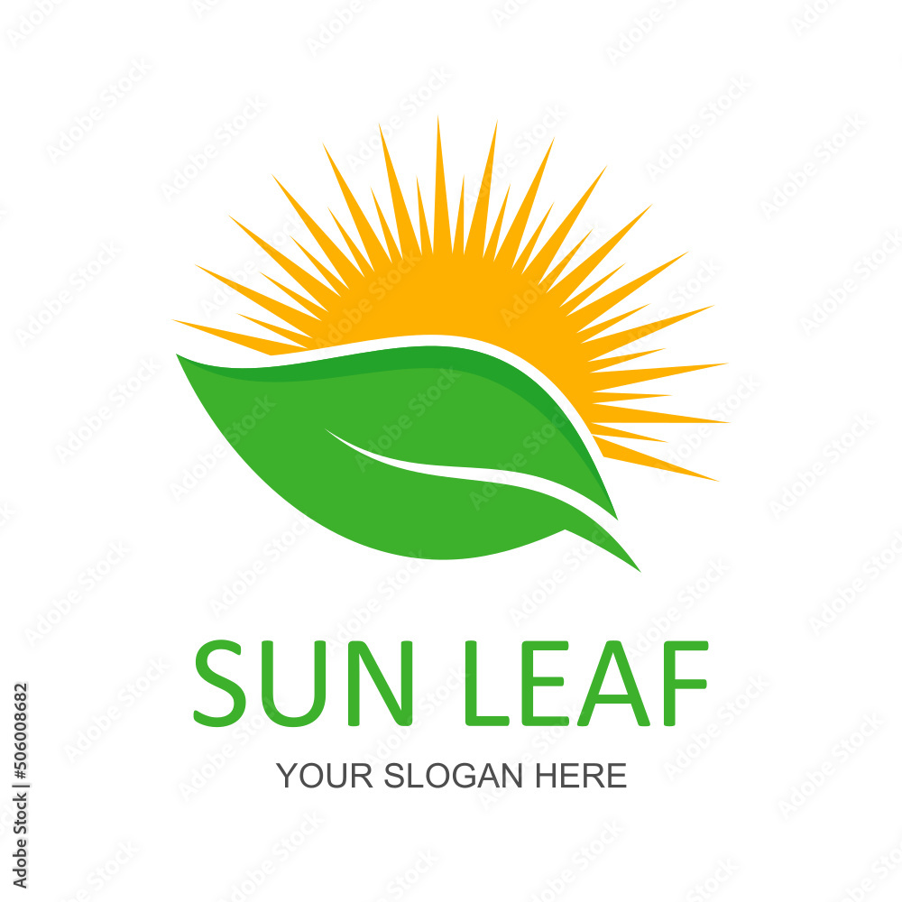 Obraz premium sun and nature logo