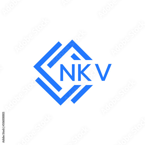 NKV technology letter logo design on white background. NKV creative initials technology letter logo concept. NKV technology letter design.