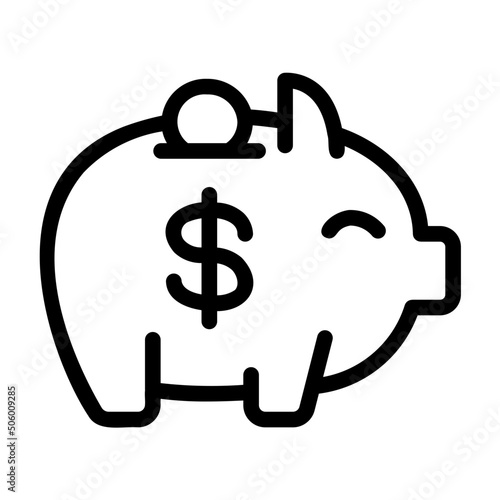piggybank line icon