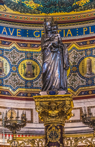 Black Madonna Basilica Notre Dame de la Garde Church Marseille France photo