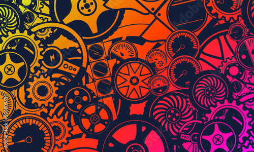 Auto car parts repair vector design background