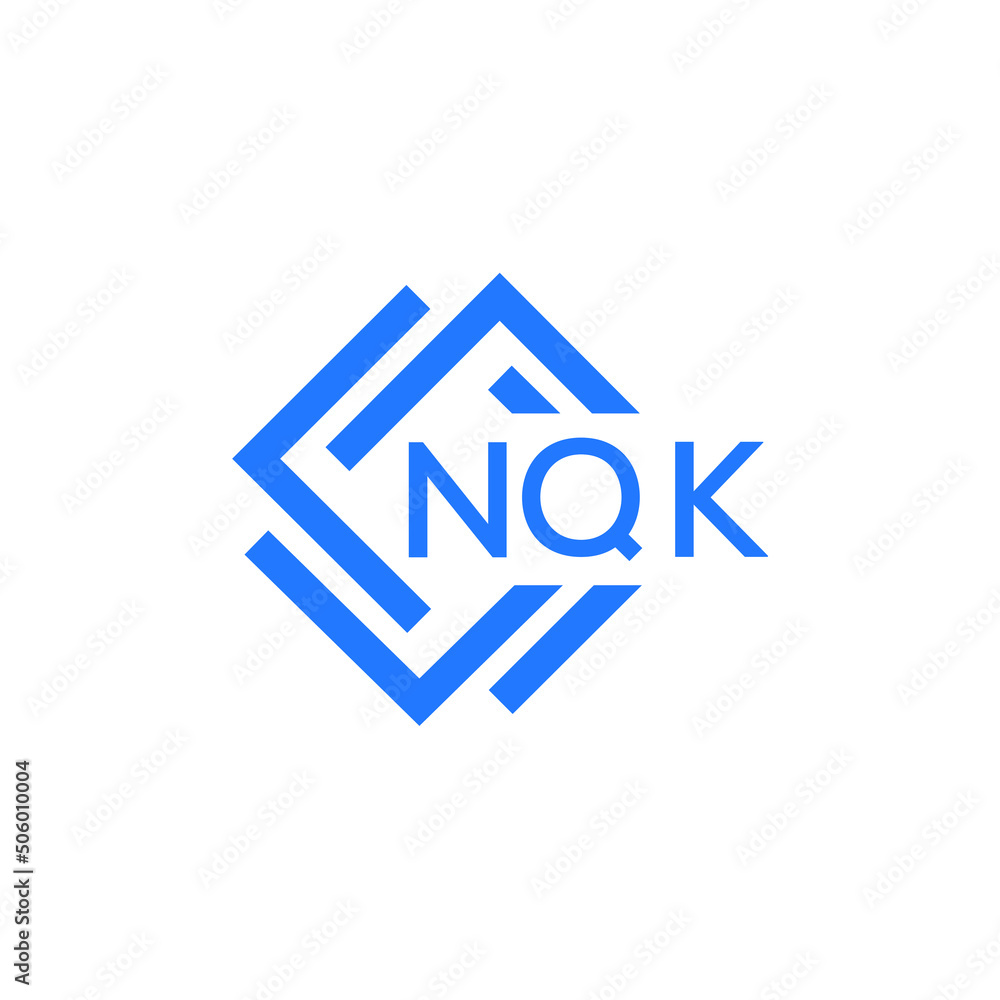 NQK technology letter logo design on white  background. NQK creative initials technology letter logo concept. NQK technology letter design.
