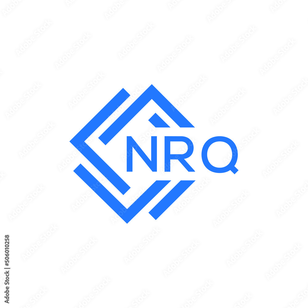 NRQ technology letter logo design on white  background. NRQ creative initials technology letter logo concept. NRQ technology letter design.