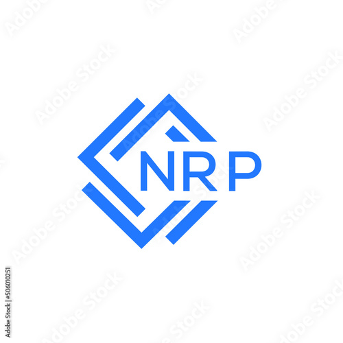 NRP technology letter logo design on white  background. NRP creative initials technology letter logo concept. NRP technology letter design. photo