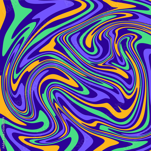 blue and yellow background liquid marble
