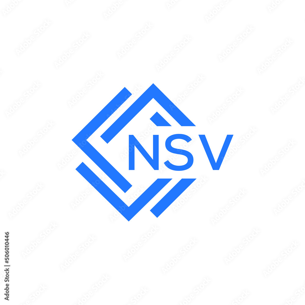 NSV technology letter logo design on white background. NSV creative initials technology letter logo concept. NSV technology letter design. NSV technology letter logo design on white background. NSV creative initials technology letter logo concept. NSV technology letter design.