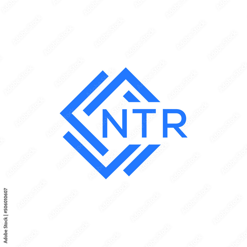 NTR technology letter logo design on white  background. NTR creative initials technology letter logo concept. NTR technology letter design.