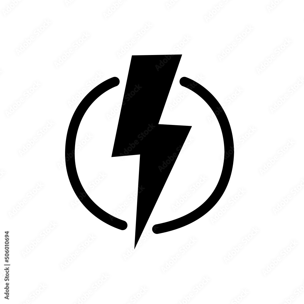 Electricity icon on white background. Electricity icon on white background.