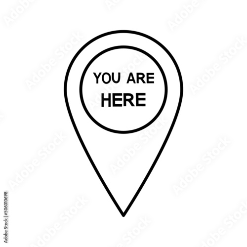 Free Download You Are Here Location Pointer on white background. - GFXLoad