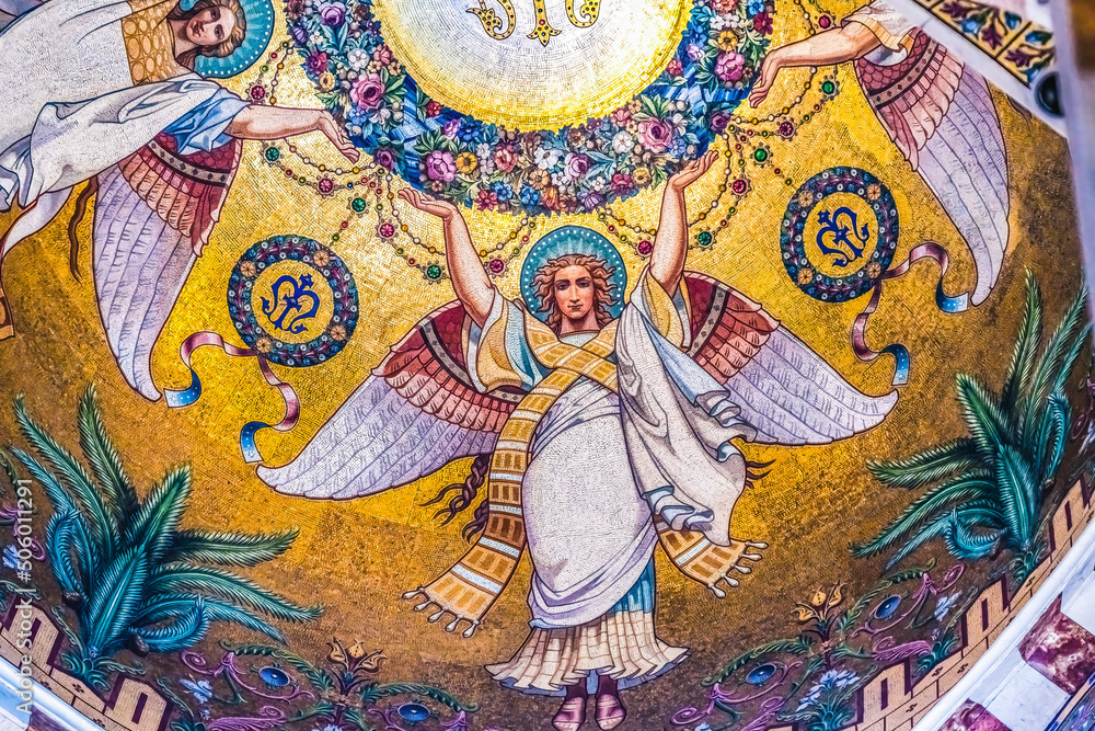 Angels Mosaic Basilica Notre Dame de la Garde Church Marseille France