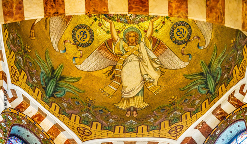 Angel Mosaic Basilica Notre Dame de la Garde Church Marseille France