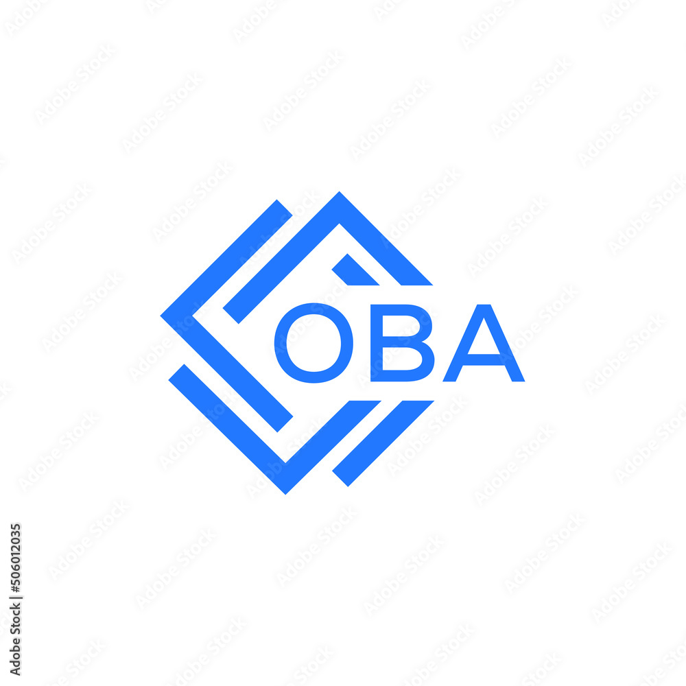Obraz premium OBA technology letter logo design on white background. OBA creative initials technology letter logo concept. OBA technology letter design. 