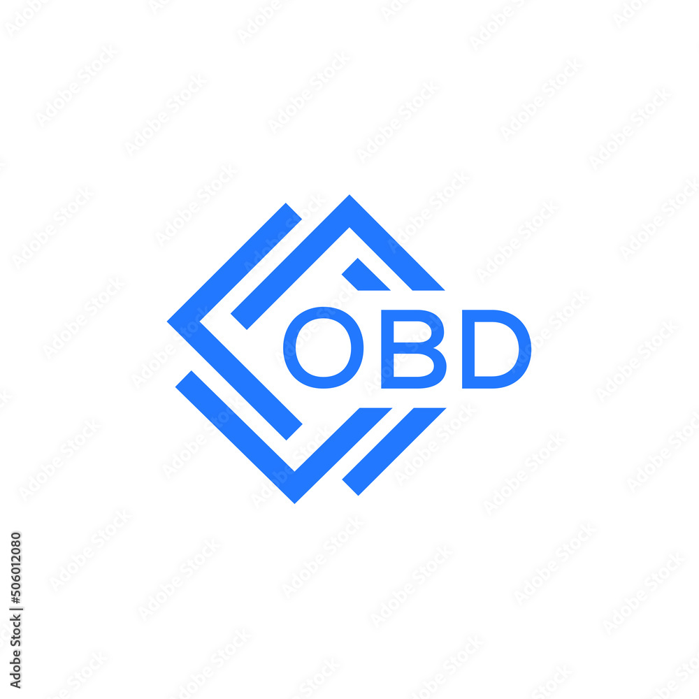 Obraz premium OBD technology letter logo design on white background. OBD creative initials technology letter logo concept. OBD technology letter design. 