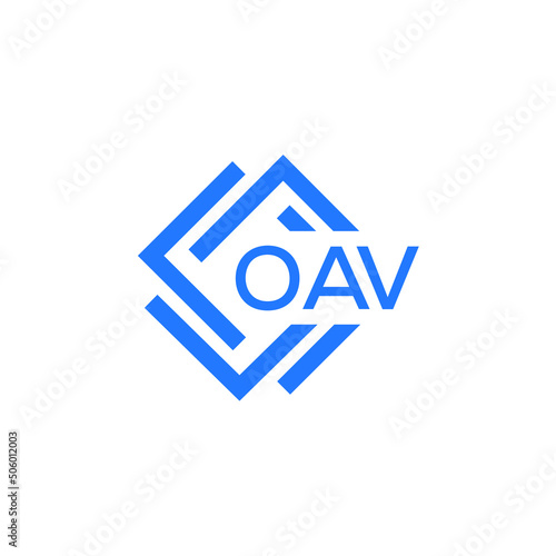 OAV technology letter logo design on white  background. OAV creative initials technology letter logo concept. OAV technology letter design.
