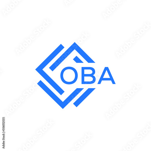 OBA technology letter logo design on white  background. OBA creative initials technology letter logo concept. OBA technology letter design.
