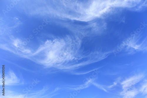 青空に高く浮かぶ雲