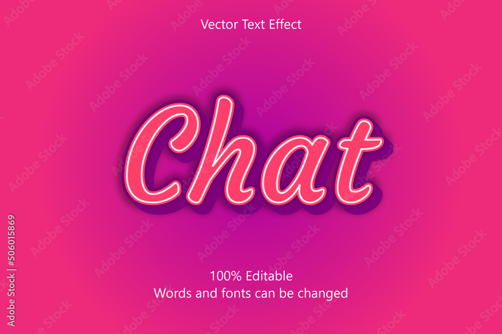 Chat editable text effect