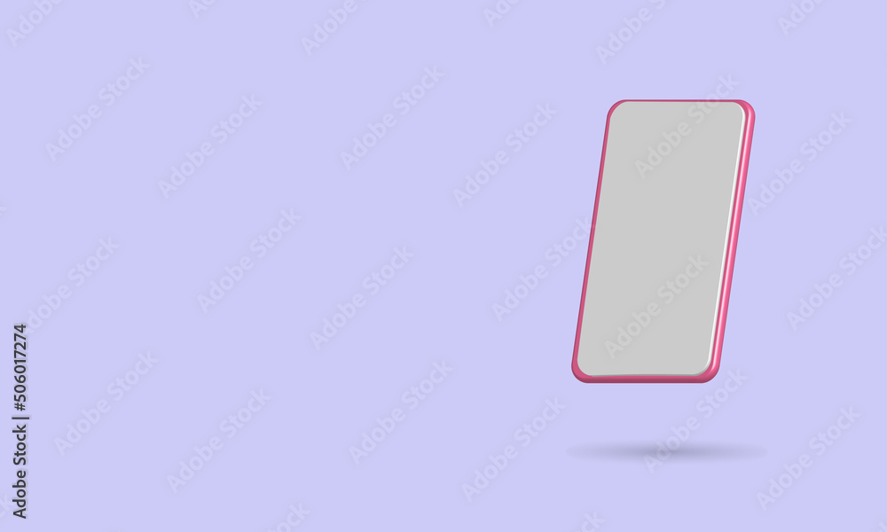 3D blank pink smartphone mock up cartoon vector illustration best for your property content 3D blank pink smartphone mock up cartoon vector illustration best for your property content