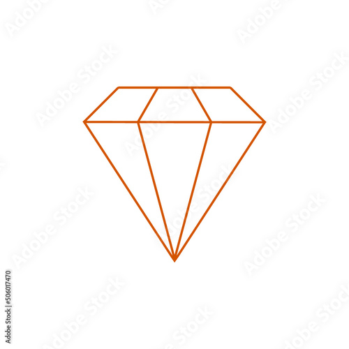 Diamond icon isolated on white background