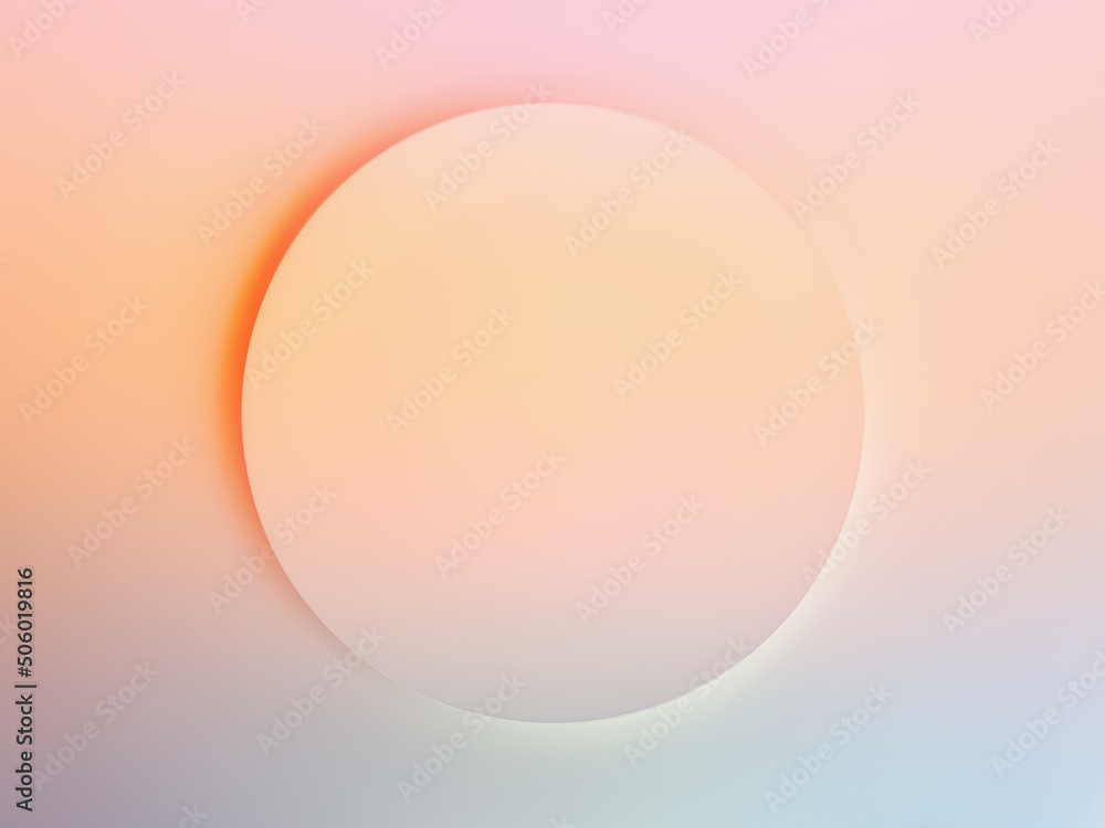 Blurred image pastel color circle geometric background