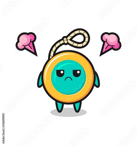 annoyed expression of the cute yoyo cartoon character