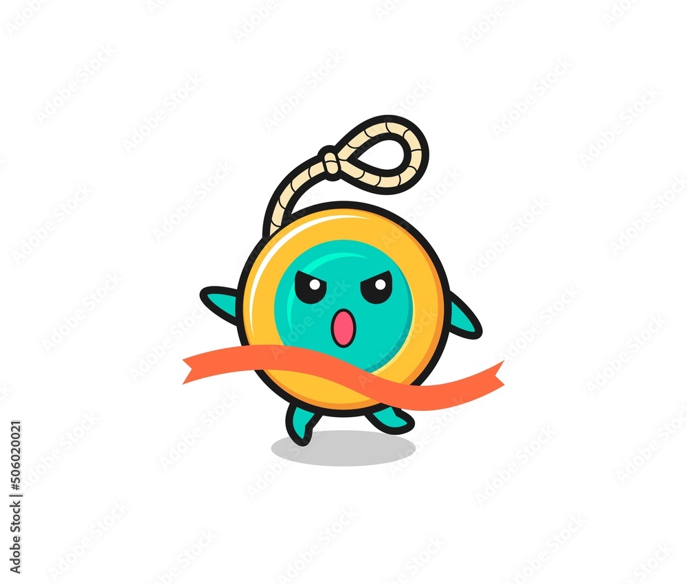 cute yoyo illustration is reaching the finish cute yoyo illustration is reaching the finish