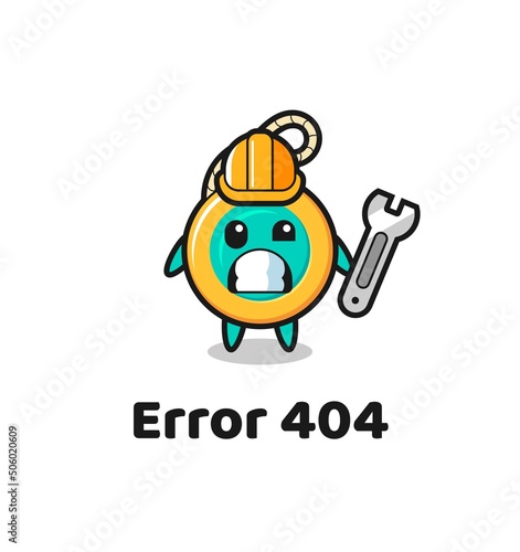 error 404 with the cute yoyo mascot
