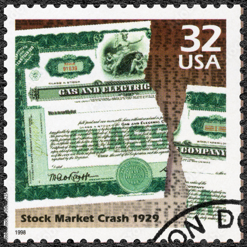 USA - 1998: shows Stock Market Crash 1929, Black Thursday, series Celebrate the Century, 1920s, 1998 photo