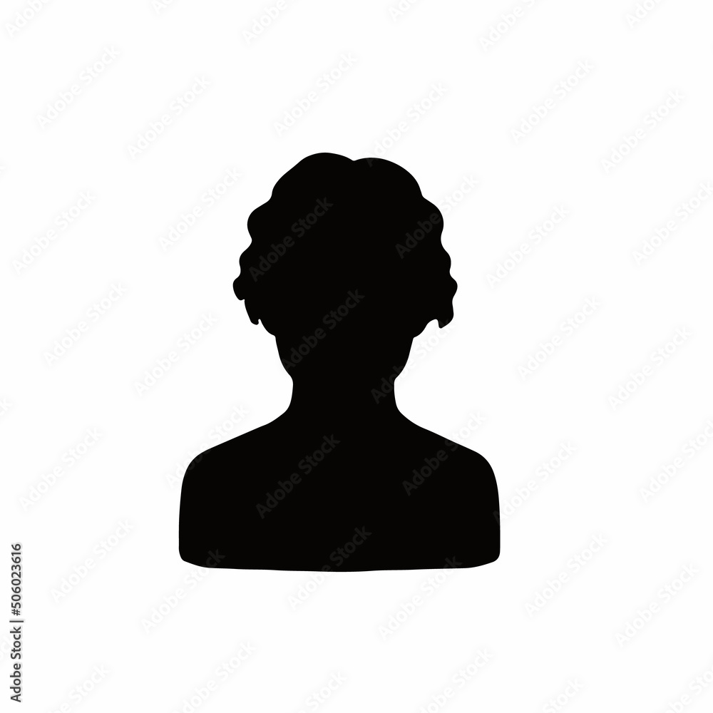 シルエット男性 ミディアムパーマヘア シルエット男性 ミディアムパーマヘア