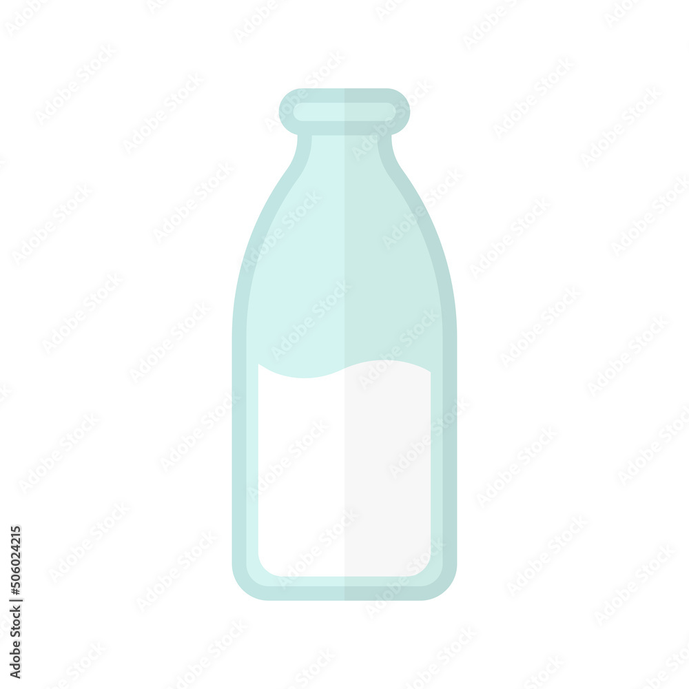 Bottle with milk flat icon Bottle with milk flat icon