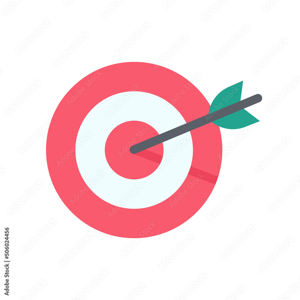 Arrows shot to the center of the target. business goal setting concept Arrows shot to the center of the target. business goal setting concept