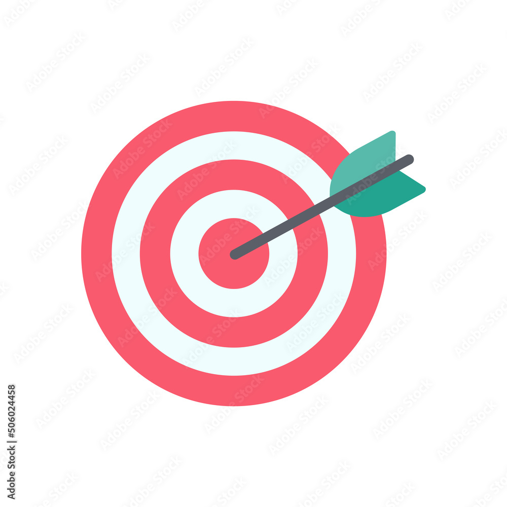 Arrows shot to the center of the target. business goal setting concept Arrows shot to the center of the target. business goal setting concept