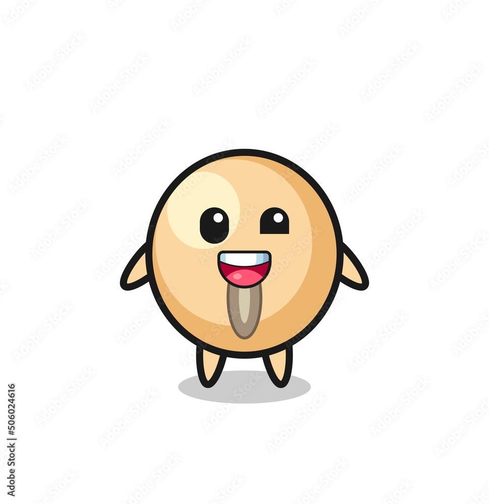 illustration of an soy bean character with awkward poses illustration of an soy bean character with awkward poses
