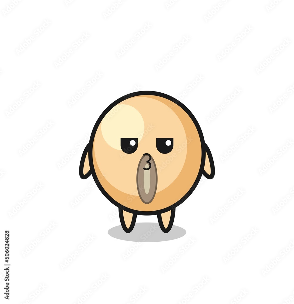 the bored expression of cute soy bean characters the bored expression of cute soy bean characters